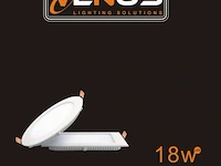 20 x led-paneel – inbouw rond – 18w – 6500k – koud wit - afbeelding 4 van  4