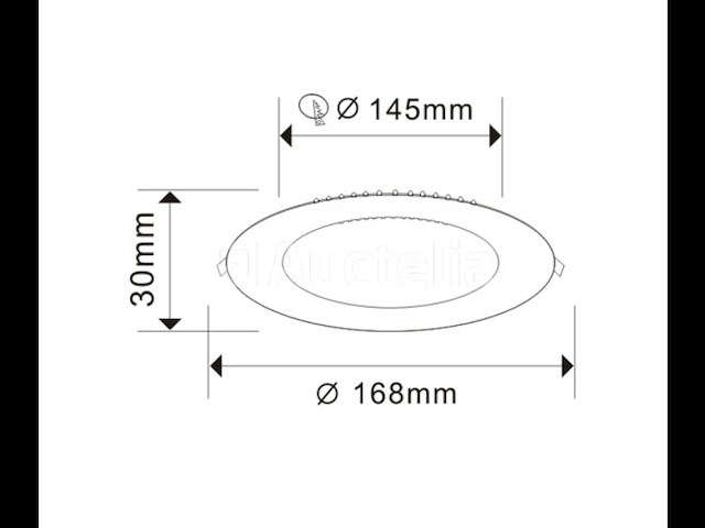 20 x led-paneel – rond inbouw – 12w – 6500k – koud wit - afbeelding 1 van  4