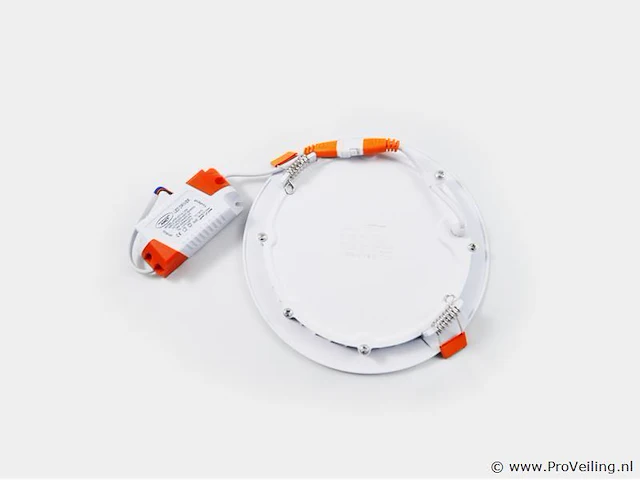 20 x led-paneel – rond inbouw – 12w – 6500k – koud wit - afbeelding 2 van  4
