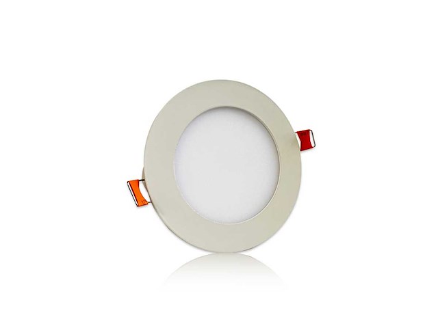 20 x led-paneel – rond inbouw – 8w – 3000k – warm wit - afbeelding 1 van  5