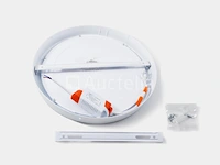 20 x led paneel – ronde opbouw – 18w – 6500k – koel wit - afbeelding 2 van  4