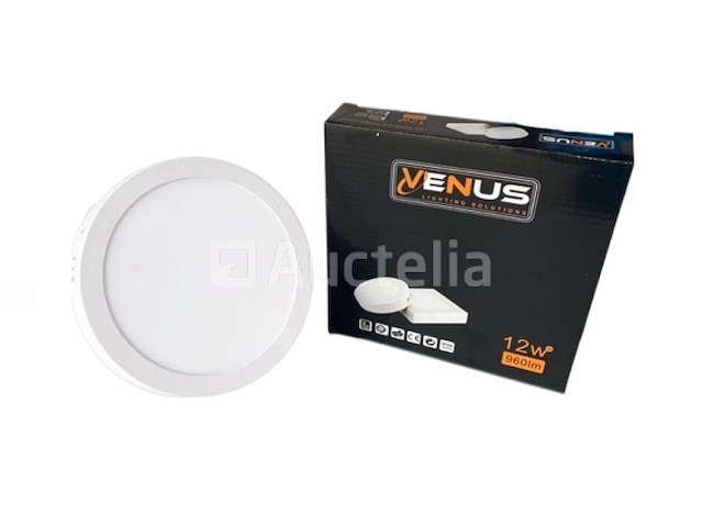 20 x led-paneel – ronde opbouwmontage – 12w – 6500k – koud wit - afbeelding 2 van  4