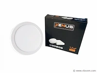 20 x led-paneel – ronde opbouwmontage – 12w – 6500k – koud wit - afbeelding 3 van  4