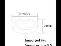 20 x led-paneel – ronde opbouwmontage – 30w – 3000k – warm wit - afbeelding 2 van  5