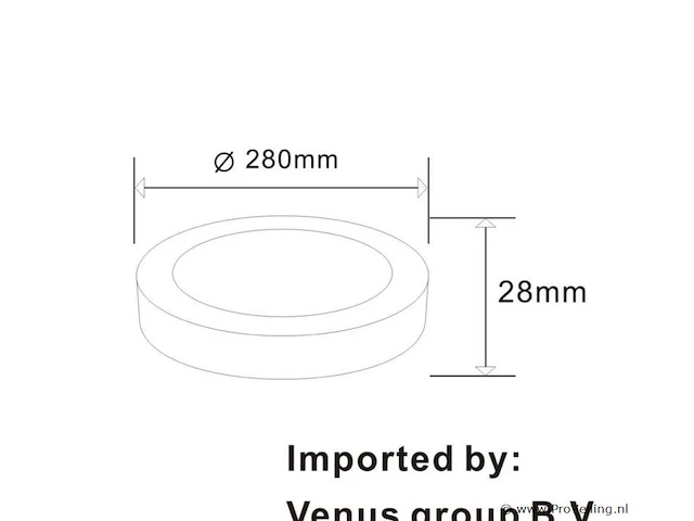 20 x led-paneel – ronde opbouwmontage – 30w – 3000k – warm wit - afbeelding 2 van  4