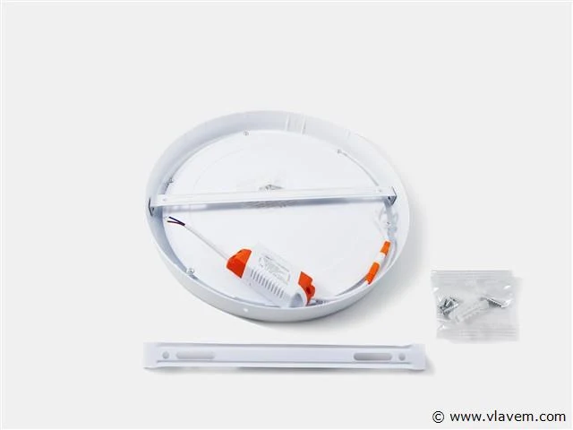 20 x led-paneel – ronde opbouwmontage – 30w – 3000k – warm wit - afbeelding 3 van  4