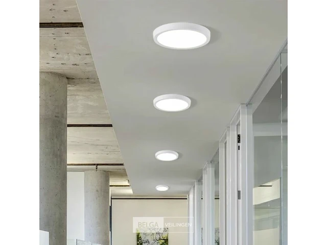 20 x led-paneel – ronde opbouwmontage – rond – 30w – 6500k – koud wit - afbeelding 1 van  5
