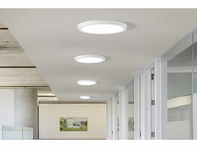 20 x led-paneel – ronde opbouwmontage – rond – 30w – 6500k – koud wit - afbeelding 1 van  4