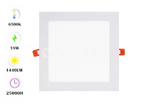 20 x led-paneel – vierkant inbouw – 18w – 6500k – koud wit - afbeelding 1 van  4
