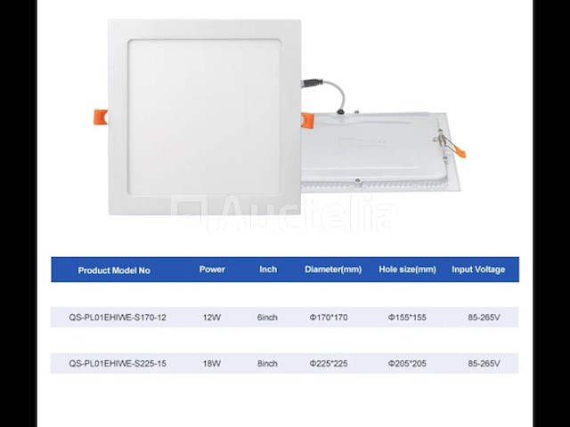 20 x led-paneel – vierkant inbouw – 18w – 6500k – koud wit - afbeelding 2 van  4