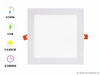 20 x led-paneel – vierkant inbouw – 18w – 6500k – koud wit - afbeelding 1 van  4