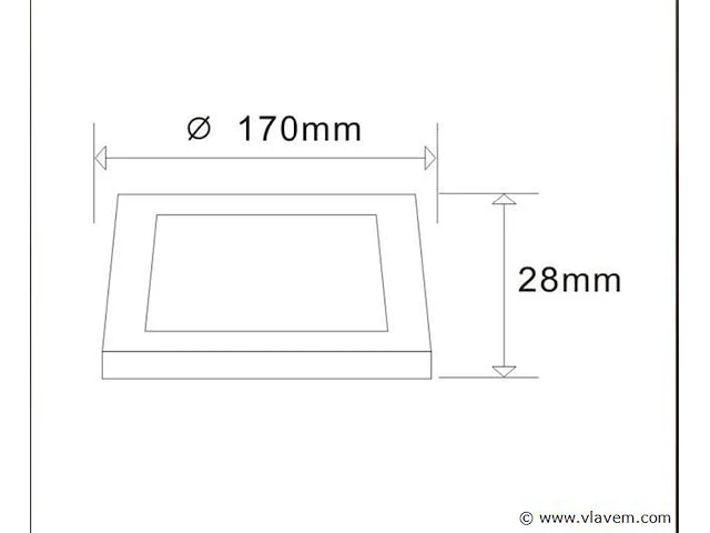 20 x led-paneel – vierkante opbouwmontage – 12w – 3000k – warm wit - afbeelding 3 van  4