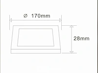20 x led-paneel – vierkante opbouwmontage – 12w – 3000k – warm wit - afbeelding 4 van  5