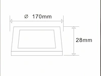 20 x led-paneel – vierkante opbouwmontage – 12w – 6500k – koud wit - afbeelding 3 van  4