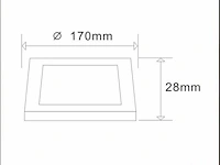 20 x led-paneel – vierkante opbouwmontage – 12w – 6500k – koud wit - afbeelding 3 van  4