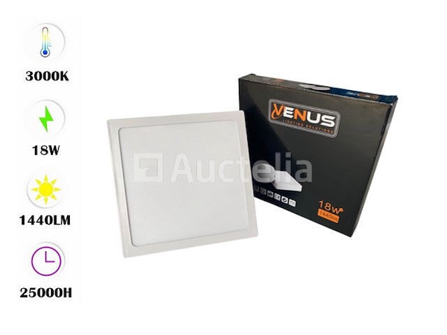 20 x led-paneel – vierkante opbouwmontage – 18w – 3000k – warm wit - afbeelding 2 van  4