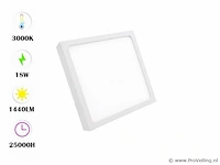 20 x led-paneel – vierkante opbouwmontage – 18w – 3000k – warm wit - afbeelding 2 van  4