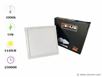 20 x led-paneel – vierkante opbouwmontage – 18w – 3000k – warm wit - afbeelding 1 van  4