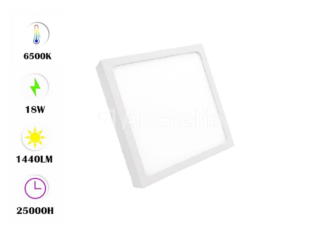 20 x led-paneel – vierkante opbouwmontage – 18w – 6500k – koud wit - afbeelding 1 van  4