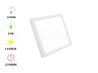 20 x led-paneel – vierkante opbouwmontage – 18w – 6500k – koud wit - afbeelding 1 van  4