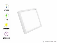 20 x led-paneel – vierkante opbouwmontage – 18w – 6500k – koud wit - afbeelding 1 van  4