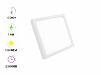 20 x led-paneel – vierkante opbouwmontage – 18w – 6500k – koud wit - afbeelding 1 van  4