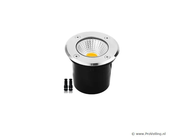 20 x led ronde grondspot 7w – 600 lm – ip65 waterdicht – ø80 mm – rvs – buiten (sgd-2803) - afbeelding 2 van  5