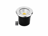 20 x led ronde grondspot 7w – 600 lm – ip65 waterdicht – ø80 mm – rvs – buiten (sgd-2803) - afbeelding 2 van  5