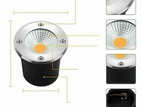 20 x led ronde grondspot 7w – 600 lm – ip65 waterdicht – ø80 mm – rvs – buiten (sgd-2803) - afbeelding 4 van  6