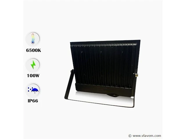 20 x led schijnwerper 100w mini – 6500k koud wit – ip65 - afbeelding 2 van  5