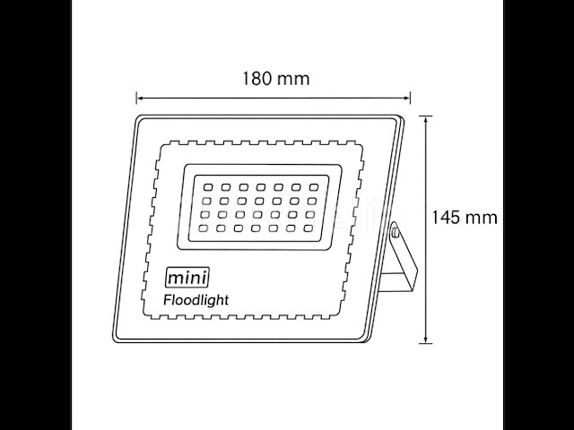 20 x led schijnwerper 50w mini – 6500k koud wit – ip65 – 4000 lm – smd - afbeelding 5 van  5