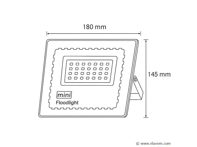 20 x led schijnwerper 50w mini – 6500k koud wit – ip65 – 4000 lm – smd - afbeelding 5 van  5