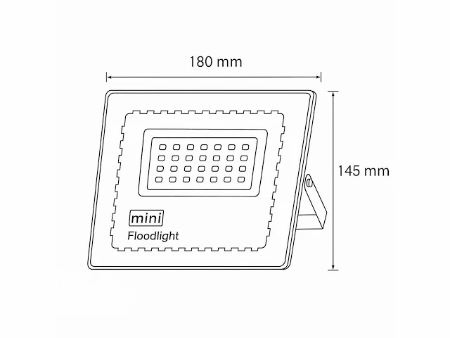 20 x led schijnwerper 50w mini – 6500k koud wit – ip65 – 4000 lm – smd - afbeelding 5 van  5