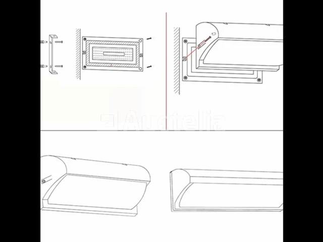 20 x led wandlamp (saw-05) -3500k warm wit - afbeelding 1 van  4