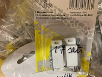 20 x magneetsloten; bruin of wit - afbeelding 5 van  5