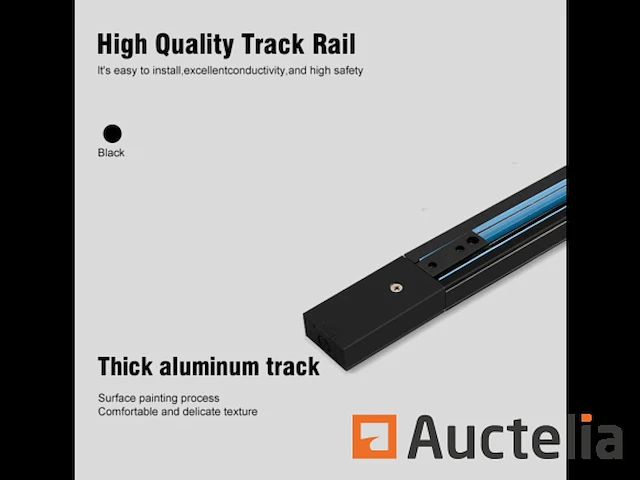 20 x monofase rail - 1 meter (zwart) - afbeelding 2 van  3
