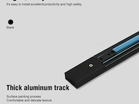 20 x monofase rail - 1 meter (zwart) - afbeelding 2 van  4