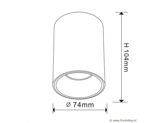 20 x opbouwframe - cilindrisch - gu10 fitting - rond - wit en bruin - afbeelding 3 van  4