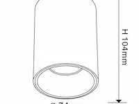 20 x opbouwframe - cilindrisch - gu10 fitting - rond - wit en bruin - afbeelding 3 van  4