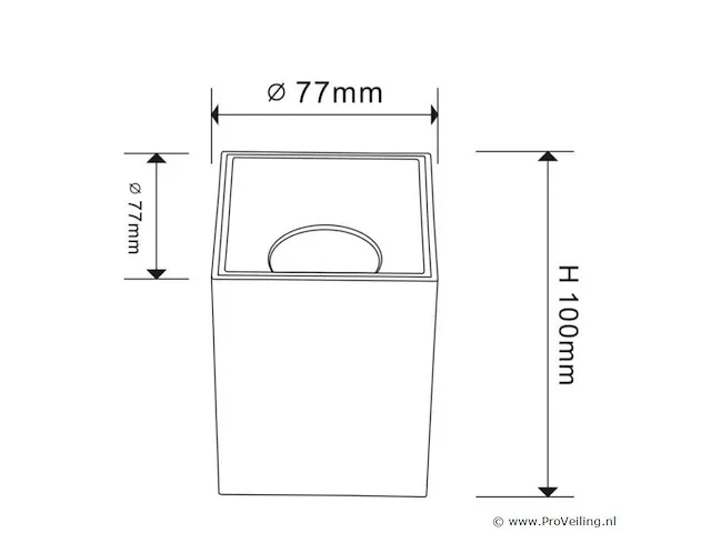 20 x opbouwframe - kubus - gu10 fitting - vierkant - wit en chroom - afbeelding 2 van  3