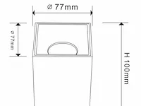 20 x opbouwframe - kubus - gu10 fitting - vierkant - wit en chroom - afbeelding 2 van  3