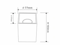 20 x opbouwspot gu10 fitting - cilindrisch - wit/bruin - afbeelding 2 van  3