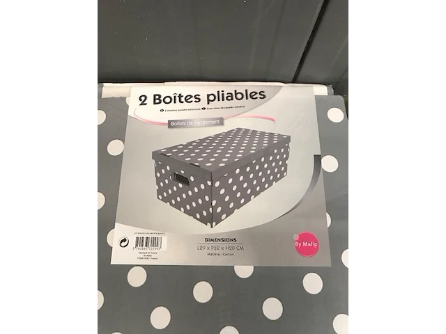 20 x opvouwbare opbergdozen - karton - 29 x 52 x 20 cm. - afbeelding 2 van  2