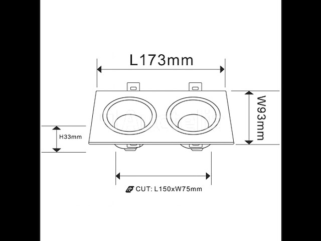 20 x orientab inbouwspot(ep-2) – gu10 – wit/zwart – verstelbare binnenring - afbeelding 4 van  4