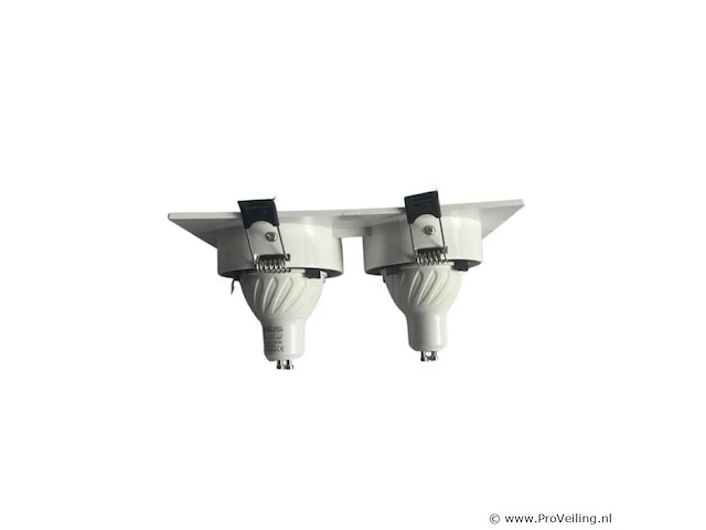 20 x orientab inbouwspot(ep-2) – gu10 – wit/zwart – verstelbare binnenring - afbeelding 2 van  4