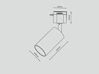20 x railspot gu10 armatuur cilinder zand wit draaibaar 10,2cm - afbeelding 6 van  6