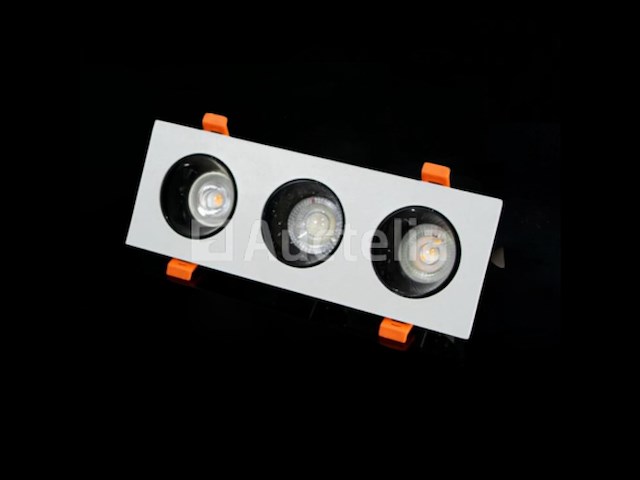 20 x richtbare inbouwspot (ep-3) – gu10 – wit/zwart – verstelbare binnenring - afbeelding 1 van  5