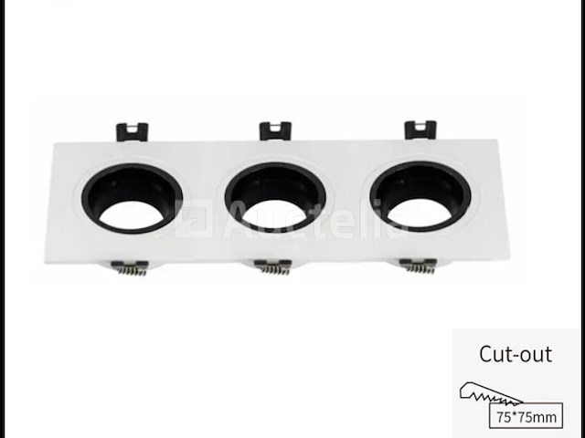 20 x richtbare inbouwspot (ep-3) – gu10 – wit/zwart – verstelbare binnenring - afbeelding 3 van  5