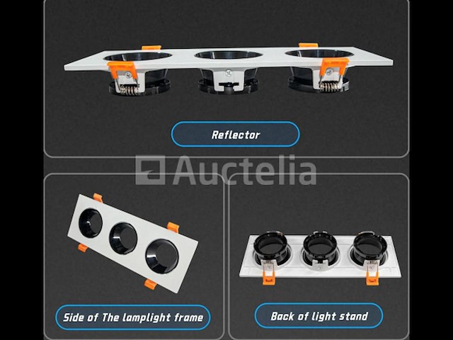 20 x richtbare inbouwspot (ep-3) – gu10 – wit/zwart – verstelbare binnenring - afbeelding 4 van  5