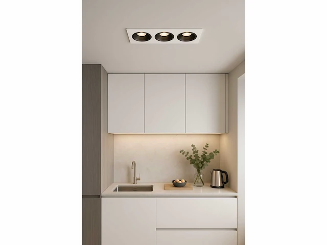 20 x richtbare inbouwspot (ep-3) – gu10 – wit/zwart – verstelbare binnenring - afbeelding 1 van  5